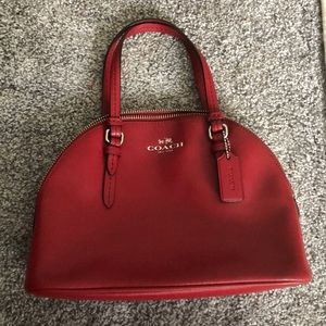 Coach Satchel bag - great red color!